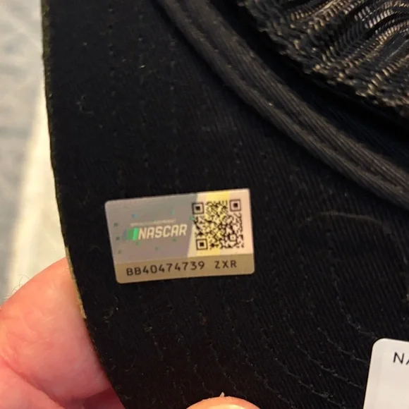 NASCAR Camouflage Trucker Hat with Red Logo - Picture 3 of 5